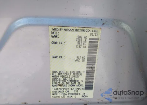 2015 Nissan Leaf S from USA, damaged, VIN 1N4AZ0CP7FC323994